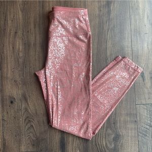 Sweaty Betty Women Glitter Pink Leggings Size Small